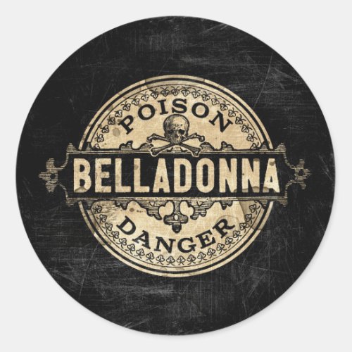 Belladonna Vintage Style Poison Label
