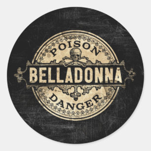 Belladonna Vintage Style Poison Label