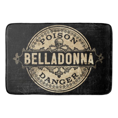 Belladonna Vintage Style Poison Label Bathroom Mat