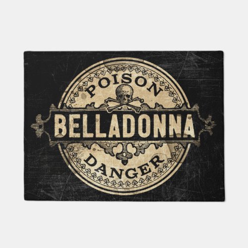 Belladonna Vintage Style Poison Label Doormat