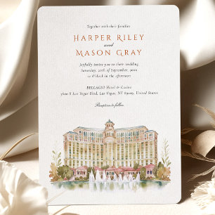 Bellagio Hotel & Casino Las Vegas Wedding Invitation