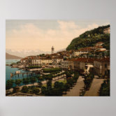 Bellagio Italy Poster Lumbar Pillow, Zazzle