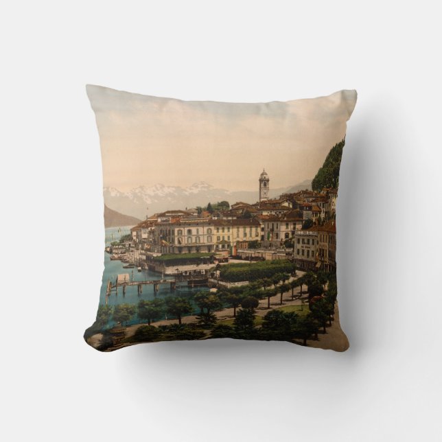 Bellagio II, Lake Como, Lombardy, Italy Throw Pillow (Front)