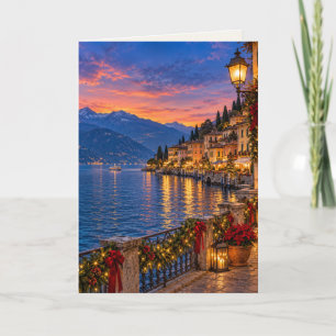 Bellagio Italy Blank Christmas Holiday Card