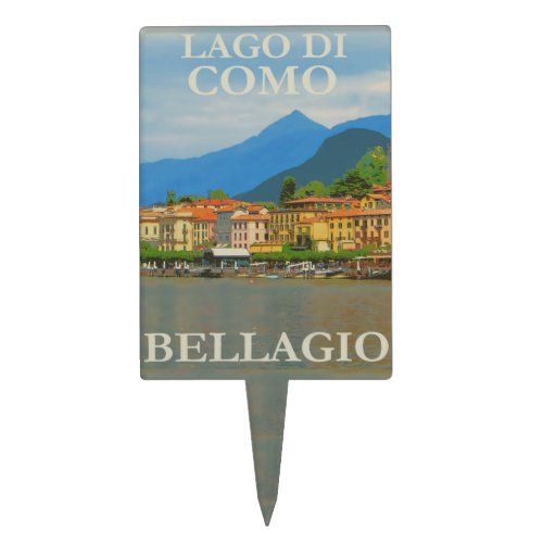 Bellagio Italy Poster Cake Topper