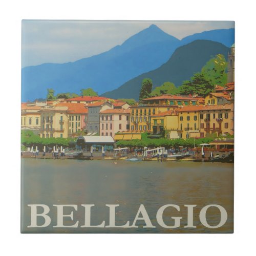 Bellagio Italy Poster Ceramic Tile