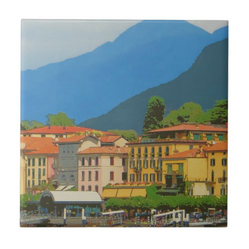 Bellagio Italy Poster Ceramic Tile