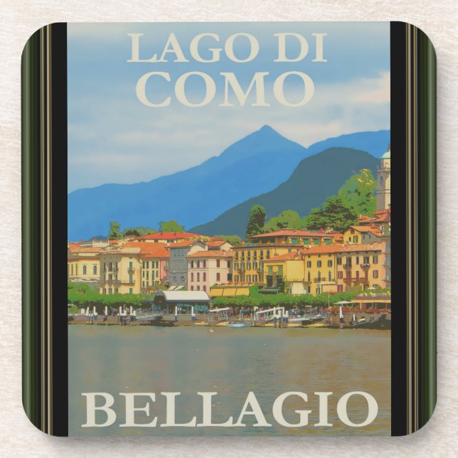 Bellagio Italy Poster Coaster (Front)