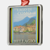 Bellagio Italy Poster Lumbar Pillow, Zazzle