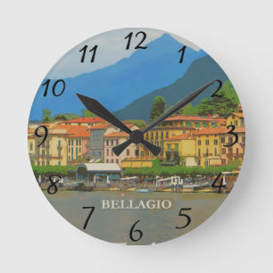 Bellagio Italy Poster Wall Clock