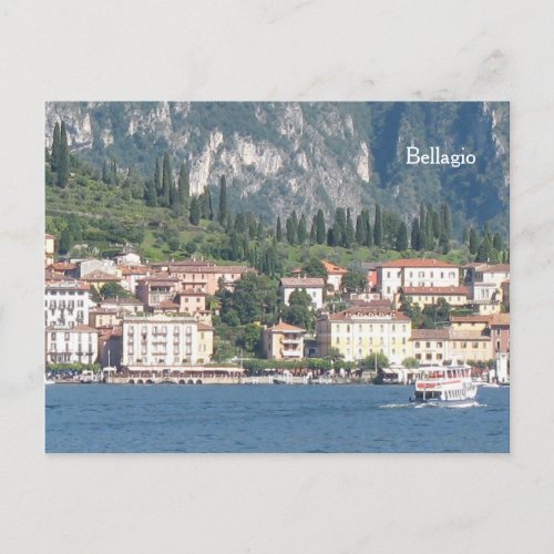 Bellagio lake Como Italy Postcard