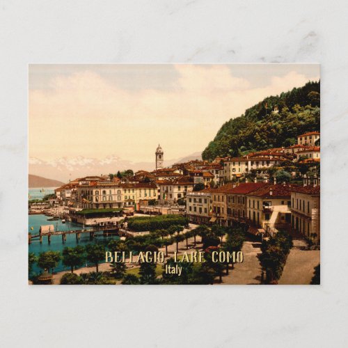 Bellagio Lake Como Italy Vintage Travel Postcard