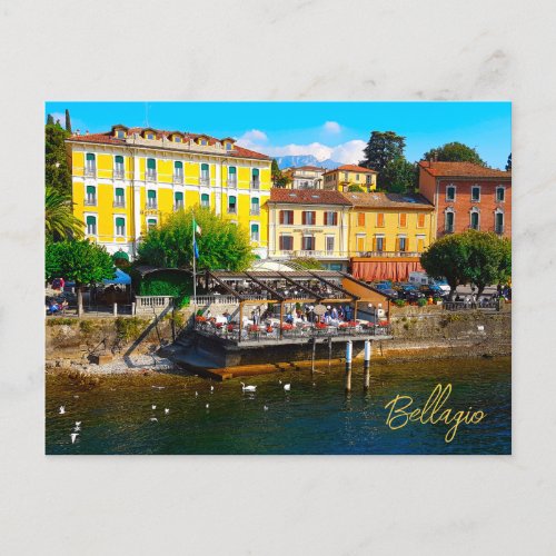 Bellagio Lombardy Lake Como Italy Waterfront Postcard