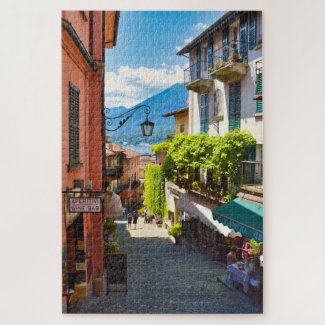 Bellagio, old town center alley (Lake Como, Italy) Jigsaw Puzzle