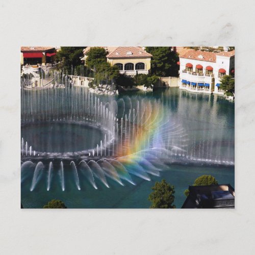 Bellagion Fountains 4 Las Vegas Postcard