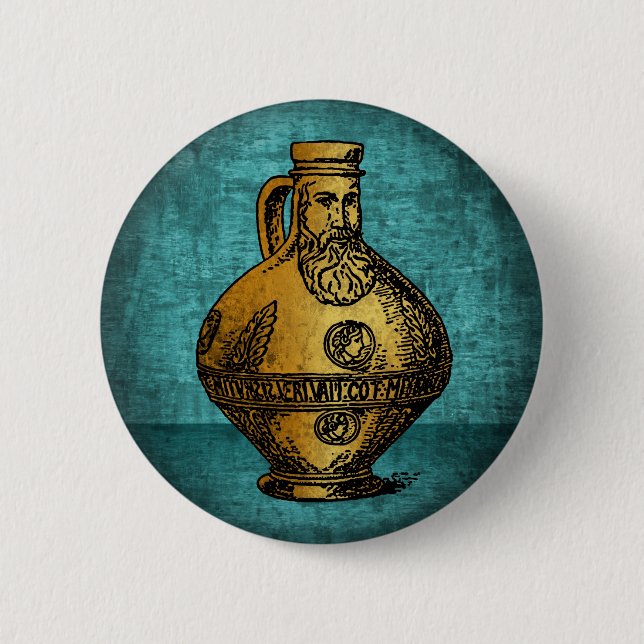 Bellarmine Witch Bottle Pinback Button (Front)