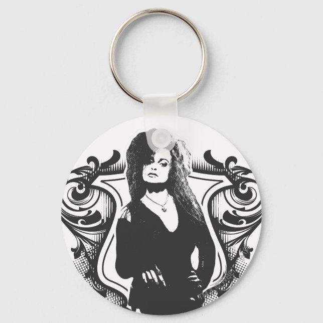 Bellatrix Lestrange Dark Arts Design Keychain (Front)