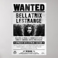 Bellatrix Lestrange Wanted Poster