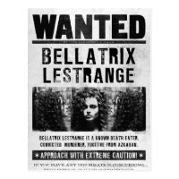 Bellatrix Lestrange Wanted Poster Postcard