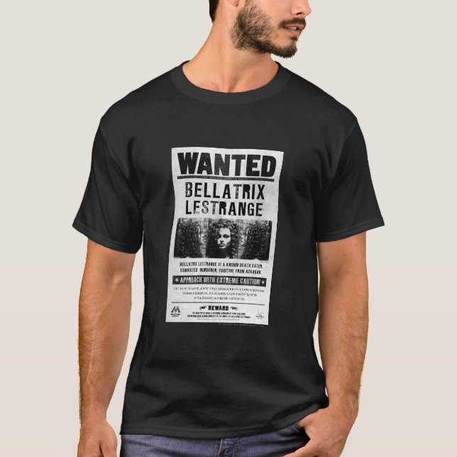 Bellatrix Lestrange Wanted Poster T-Shirt (Front)
