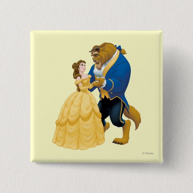Belle and Beast Dancing Button (Front)