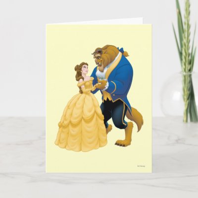 Belle and Beast Dancing Card