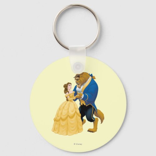 Belle and Beast Dancing Keychain