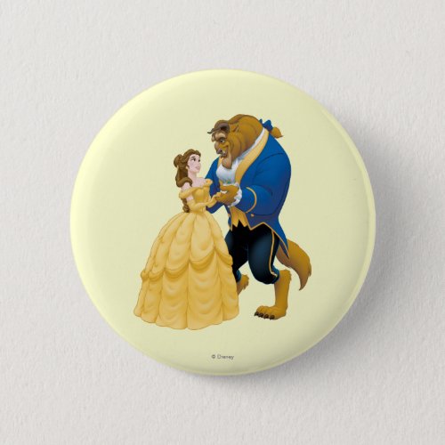 Belle and Beast Dancing Pinback Button