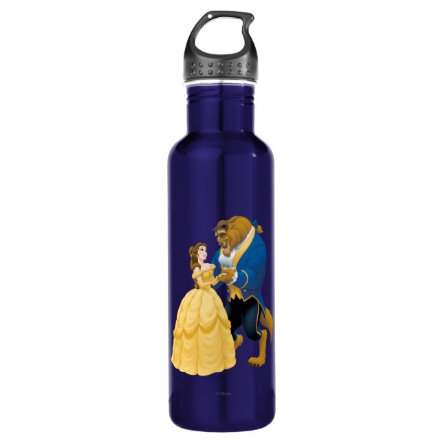 Belle and Beast Dancing Stainless Steel Water Bottle (Front)