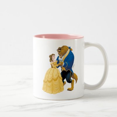 Belle and Beast Dancing Two-Tone Coffee Mug