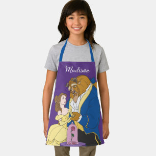 Belle and Beast Holding Hands Personalized Apron