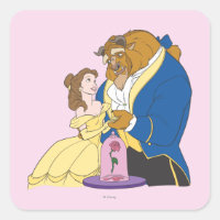 Belle and Beast Holding Hands