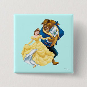 Belle and Beast Pinback Button