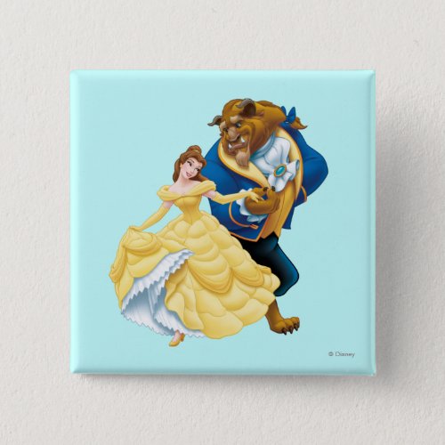 Belle and Beast Pinback Button
