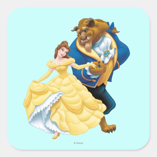 Belle and Beast Square Sticker