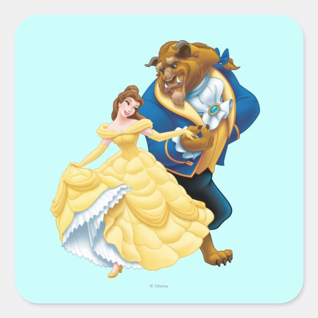 Belle and Beast Square Sticker (Front)