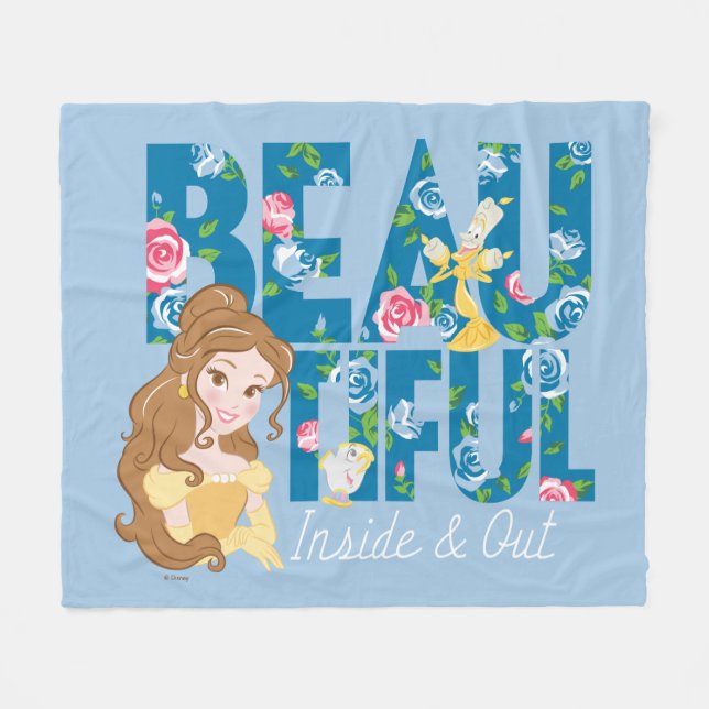 Belle | Beautfiul Inside & Out Fleece Blanket (Front (Horizontal))