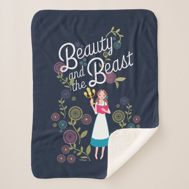 Belle | Beauty And The Beast Sherpa Blanket (Front)