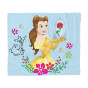 Belle | Belle And Her Christmas Rose Fleece Blanket