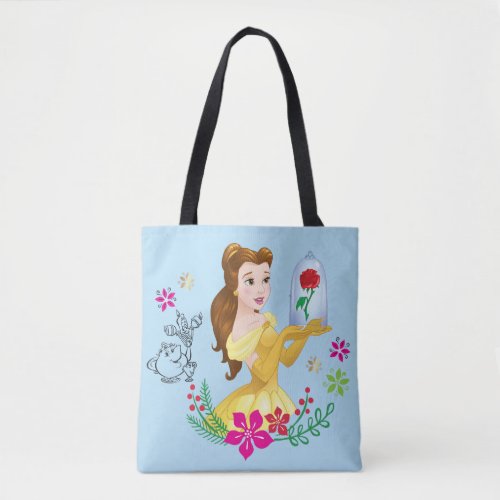 Belle  Belle And Her Christmas Rose Tote Bag