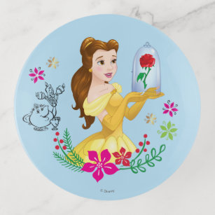 Belle   Belle And Her Christmas Rose Trinket Tray