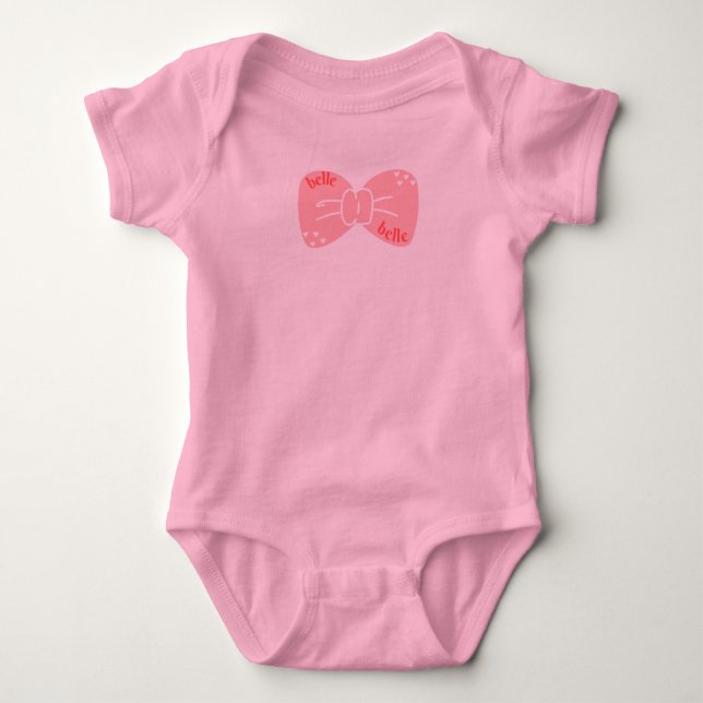 belle belle bow baby bodysuit (Front)