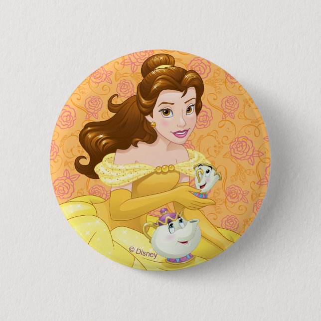 Belle | Besties Chill Together Pinback Button (Front)