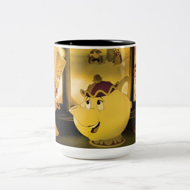 Belle | #bestiesrule Two-Tone coffee mug (Center)