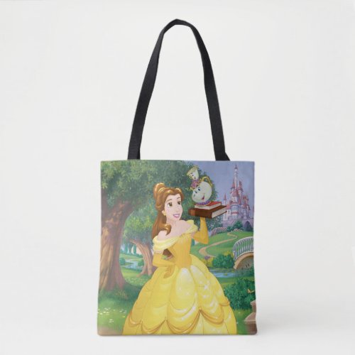 Belle  Books With Mrs Potts And Chip Tote Bag