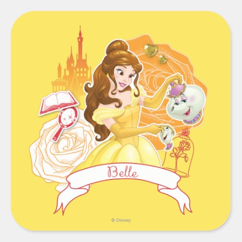 Belle _ Caring and Enchanting Square Sticker