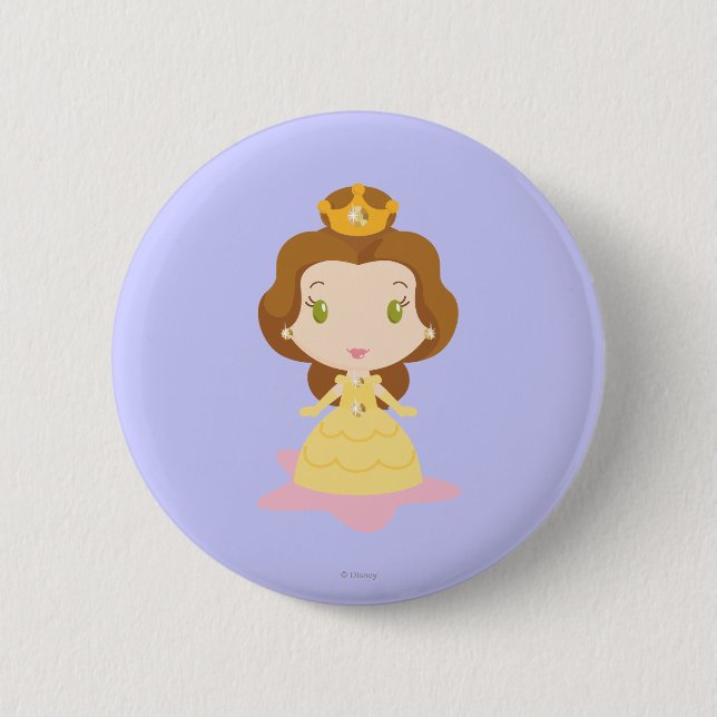Belle Cartoon Pinback Button (Front)