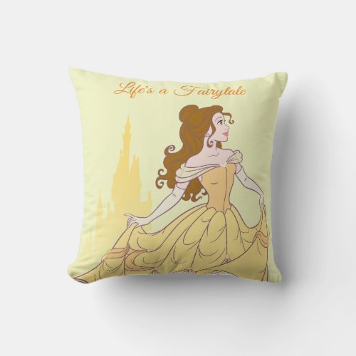 Belle  Castle Graphic Throw Pillow