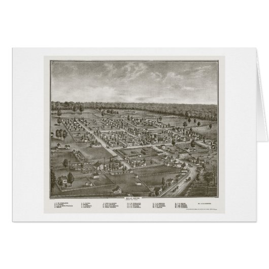 Belle Centre, OH Panoramic Map - 1874 Cards (Front Horizontal)