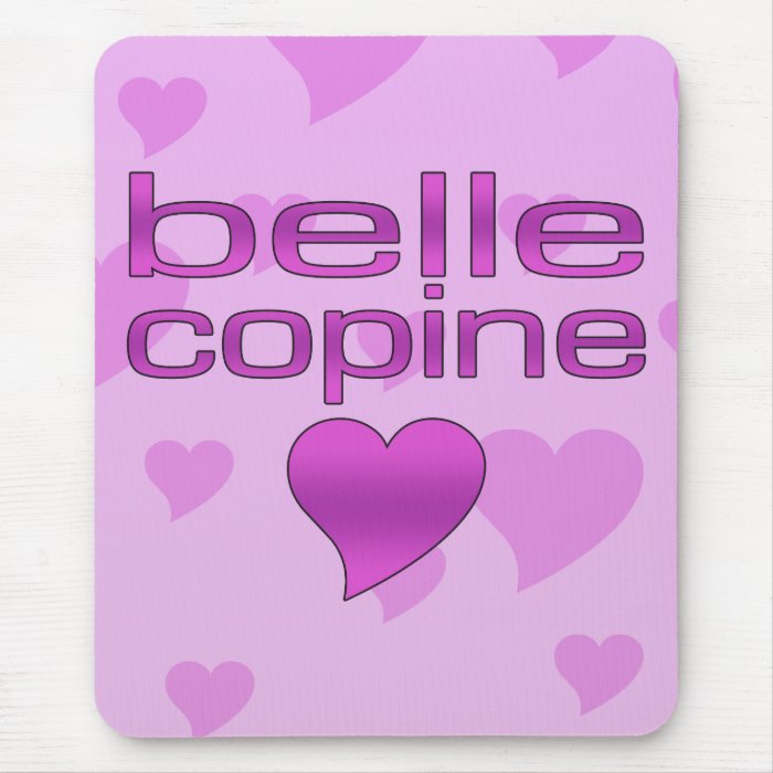 Belle Copine Pink & Purple Love Hearts Mousepad